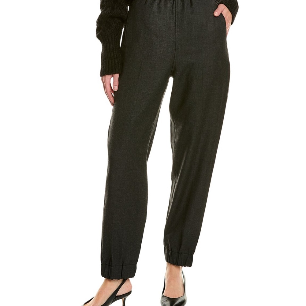 Women's Charcoal Wool Jogger Pants